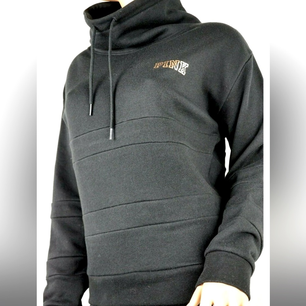 🌻 (3 FOR 15) | VS PINK Cowl Neck Sweatshirt - Marble and Rose Gold